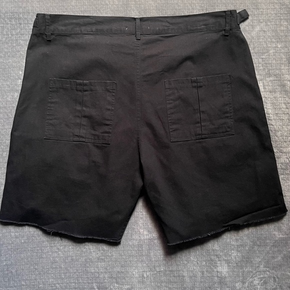 mnml Cargo Shorts XXL Black Cotton Front Zipper Pockets Grunge Streetwear Beach - Picture 11 of 12